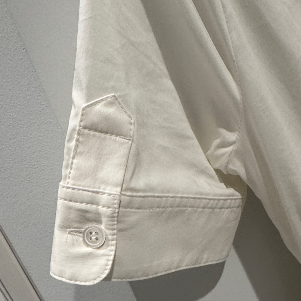 BCBGMaxAzria White Button Down Women's Shirt - Picture 4 of 5